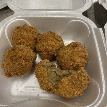 Gator balls (6) at NOLA Poboys, Bourbon Street New Orleans