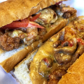 Who Dat fried shrimp at NOLA Poboys, Bourbon Street New Orleans